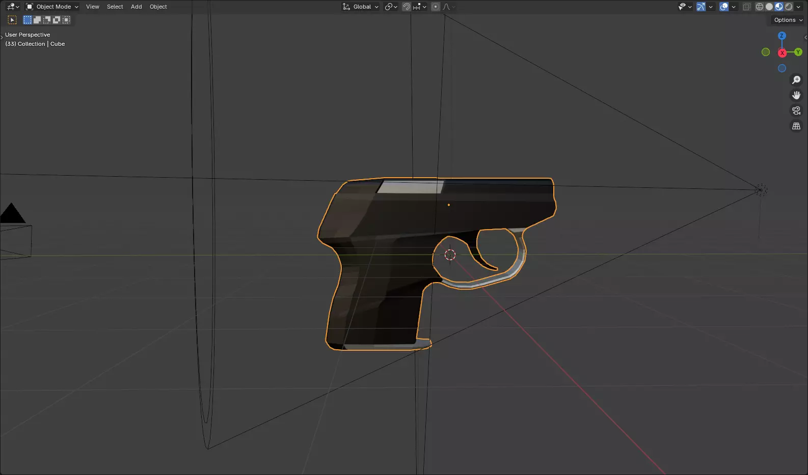 3d blender gun Free low-poly 3D model