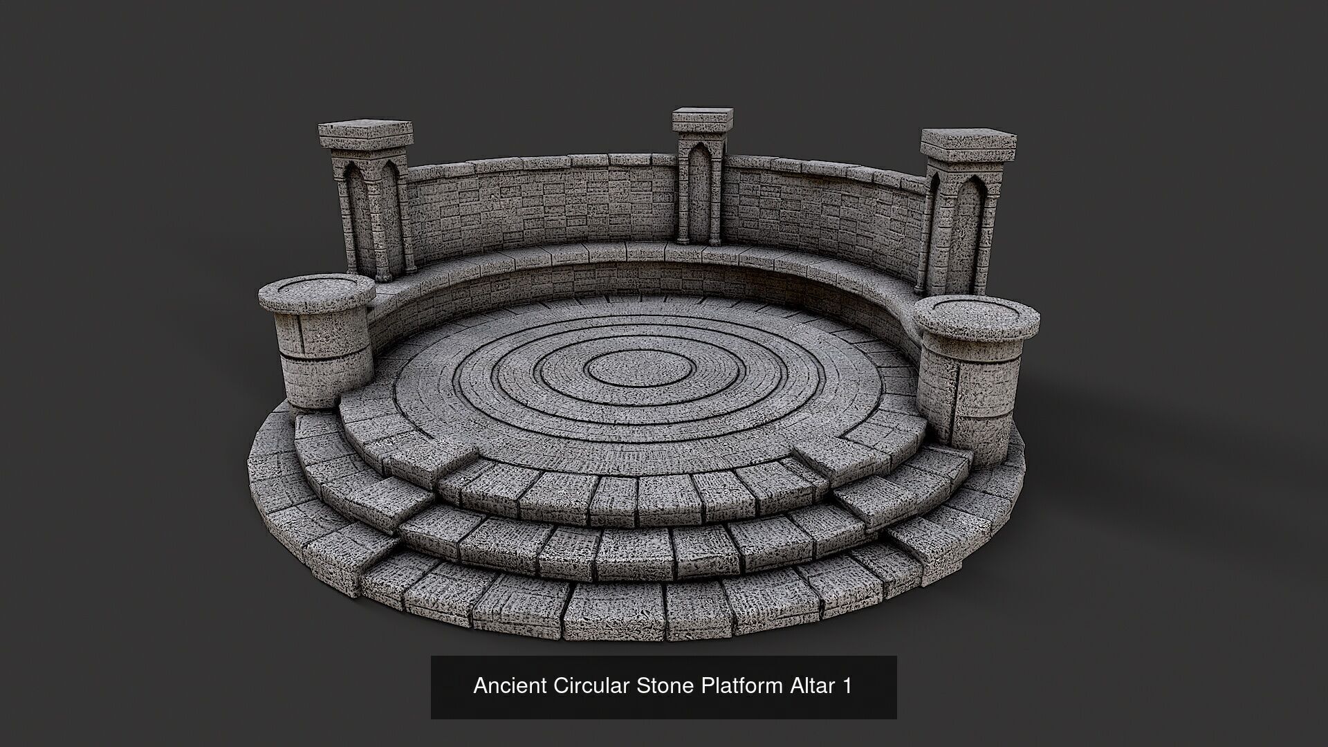 Ancient Circular Stone Platform Altar Collection _1