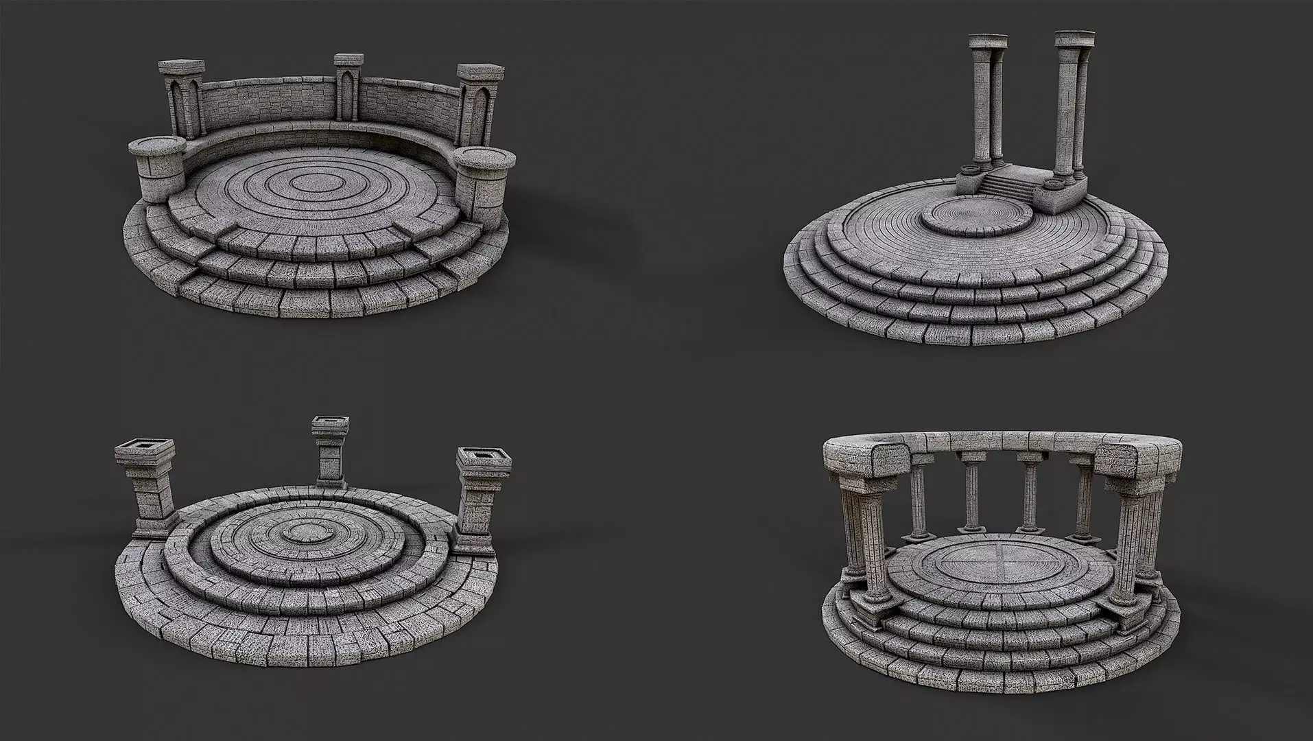 Ancient Circular Stone Platform Altar Collection _0