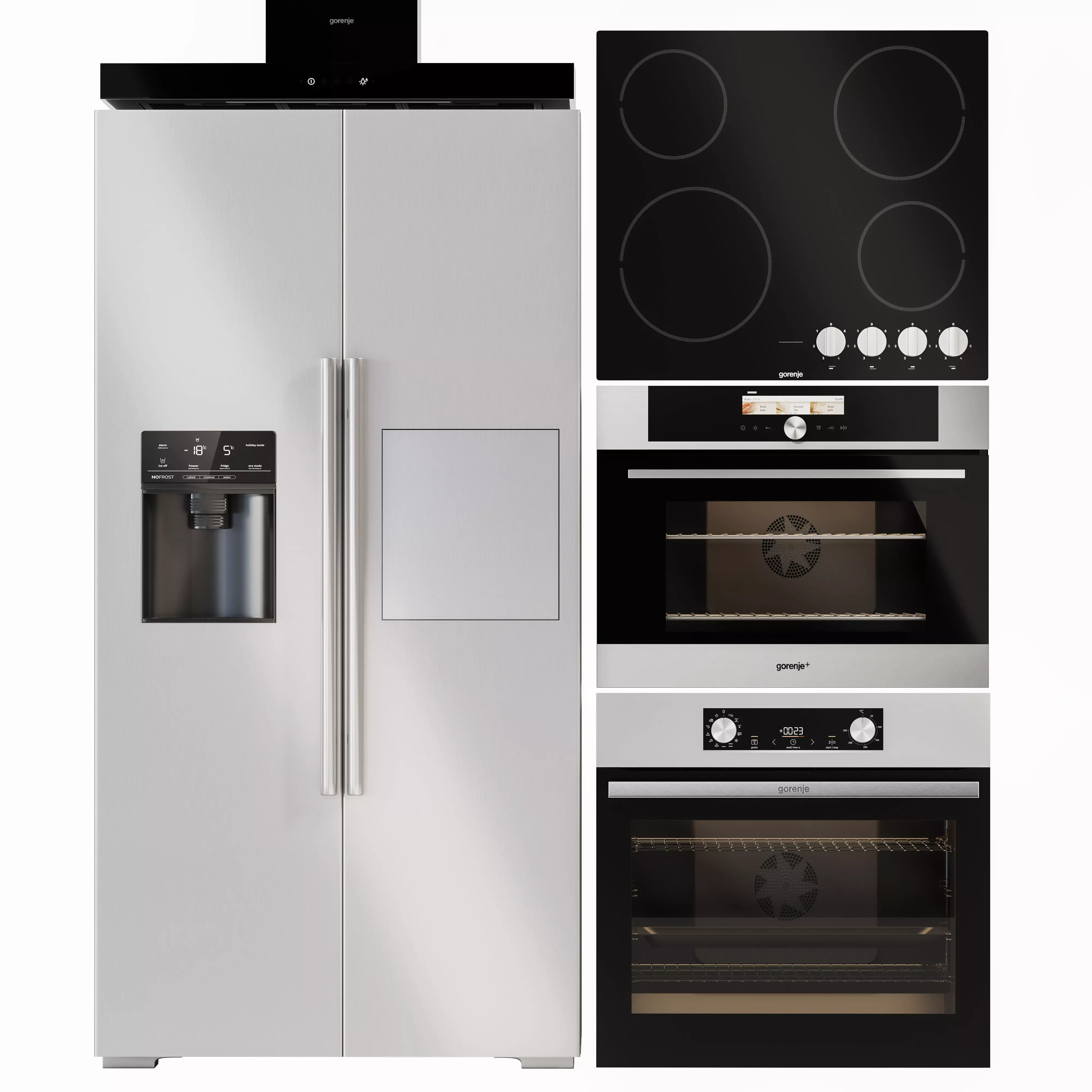 set kitchen appliance gorenje Low-poly 3D model_0