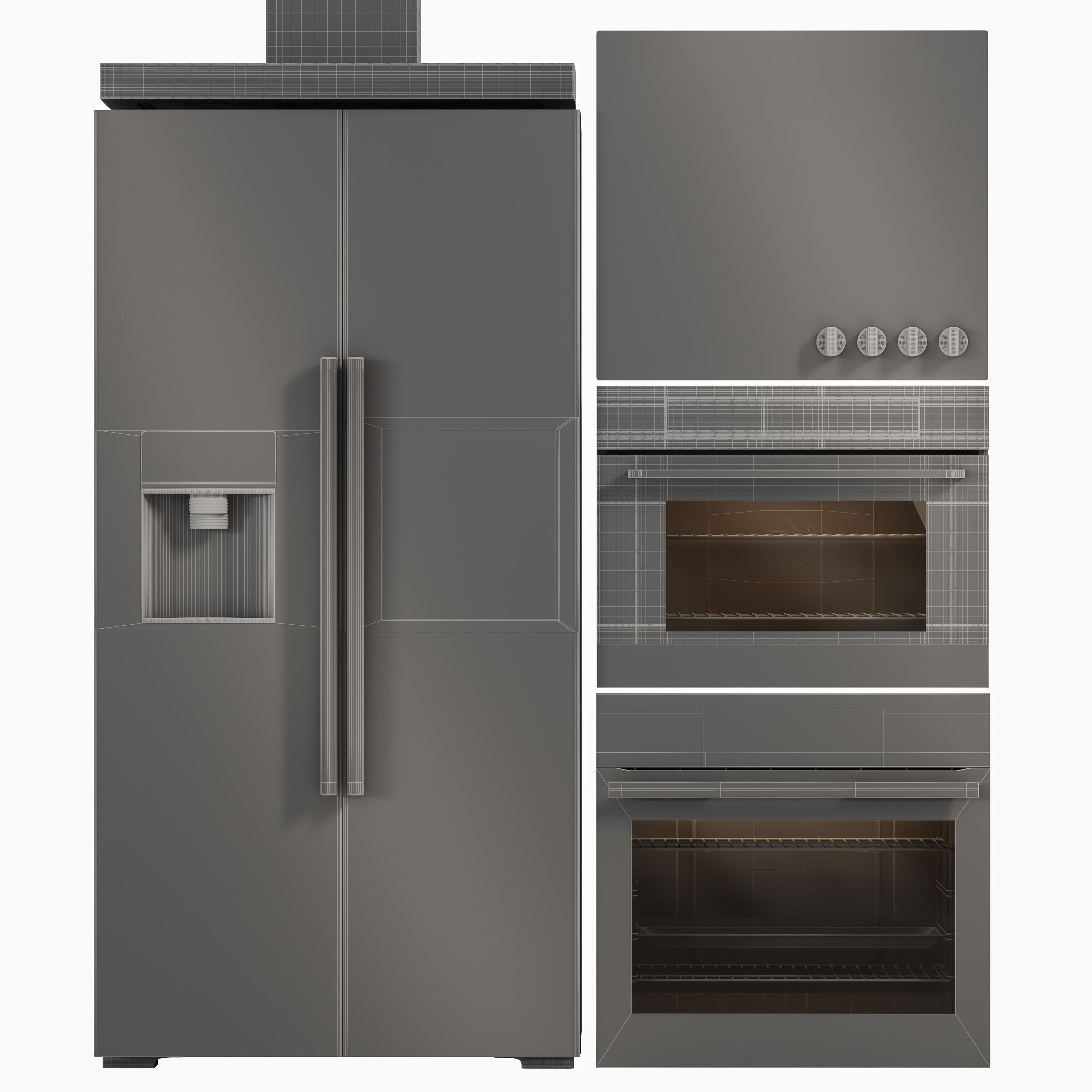 set kitchen appliance gorenje Low-poly 3D model_6