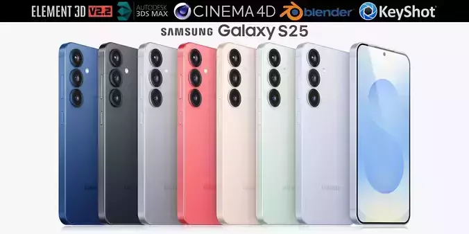 Samsung Galaxy S25 All colors 3D model