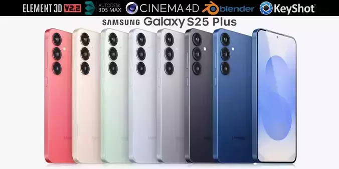 Samsung Galaxy S25 Plus All colors 3D model