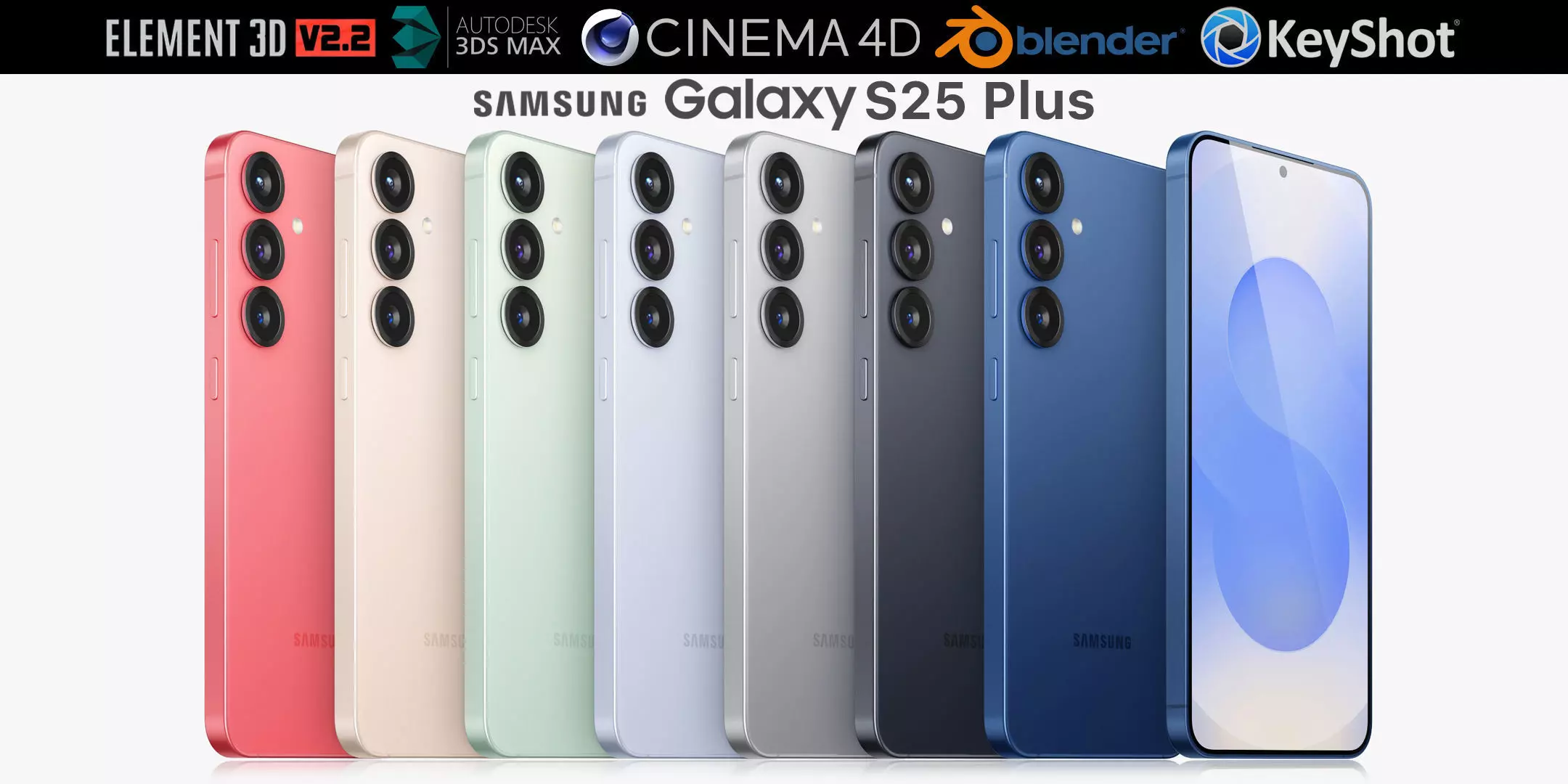 Samsung Galaxy S25 Plus All colors 3D model_0