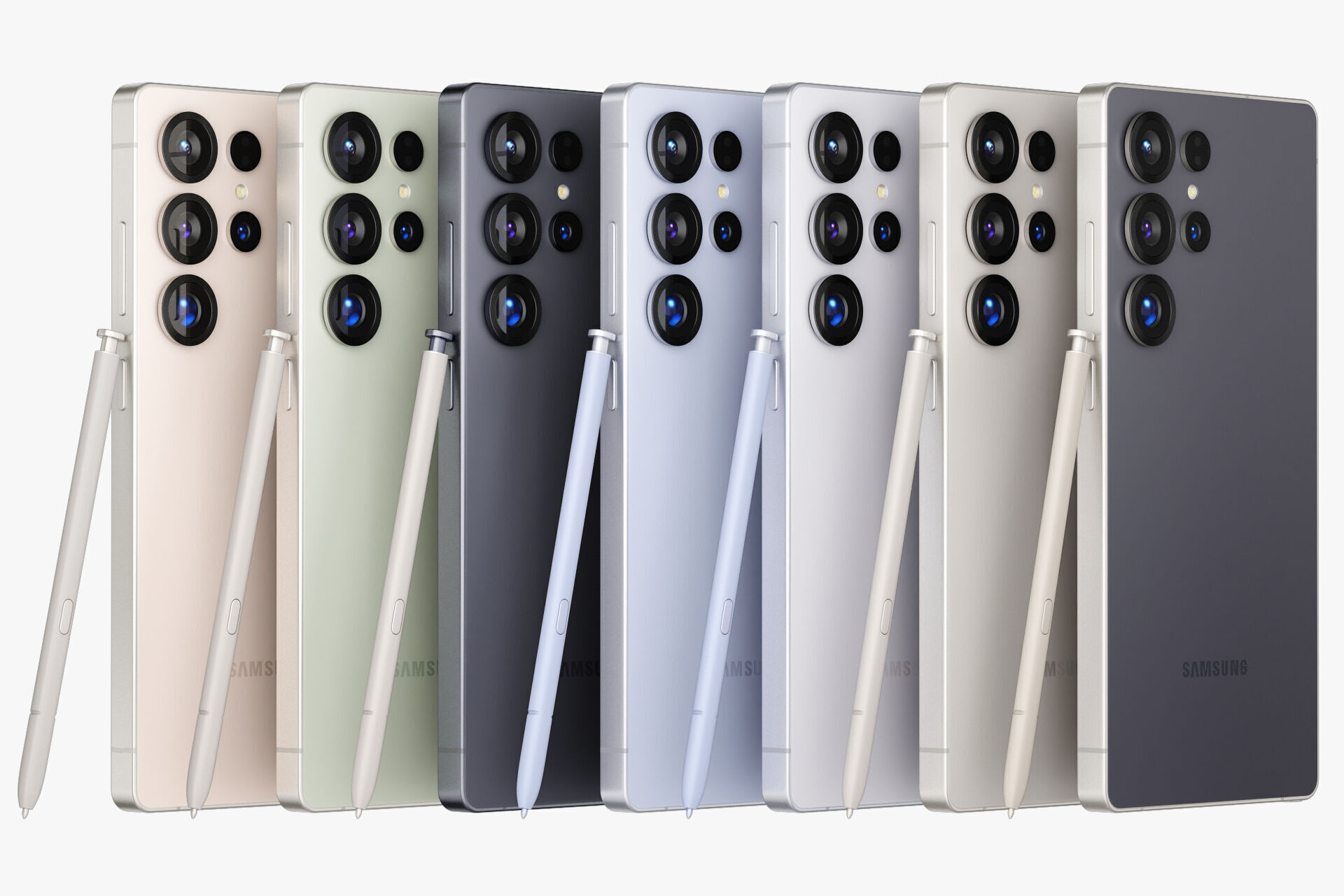 Samsung Galaxy S25 Ultra All colors 3D model_2