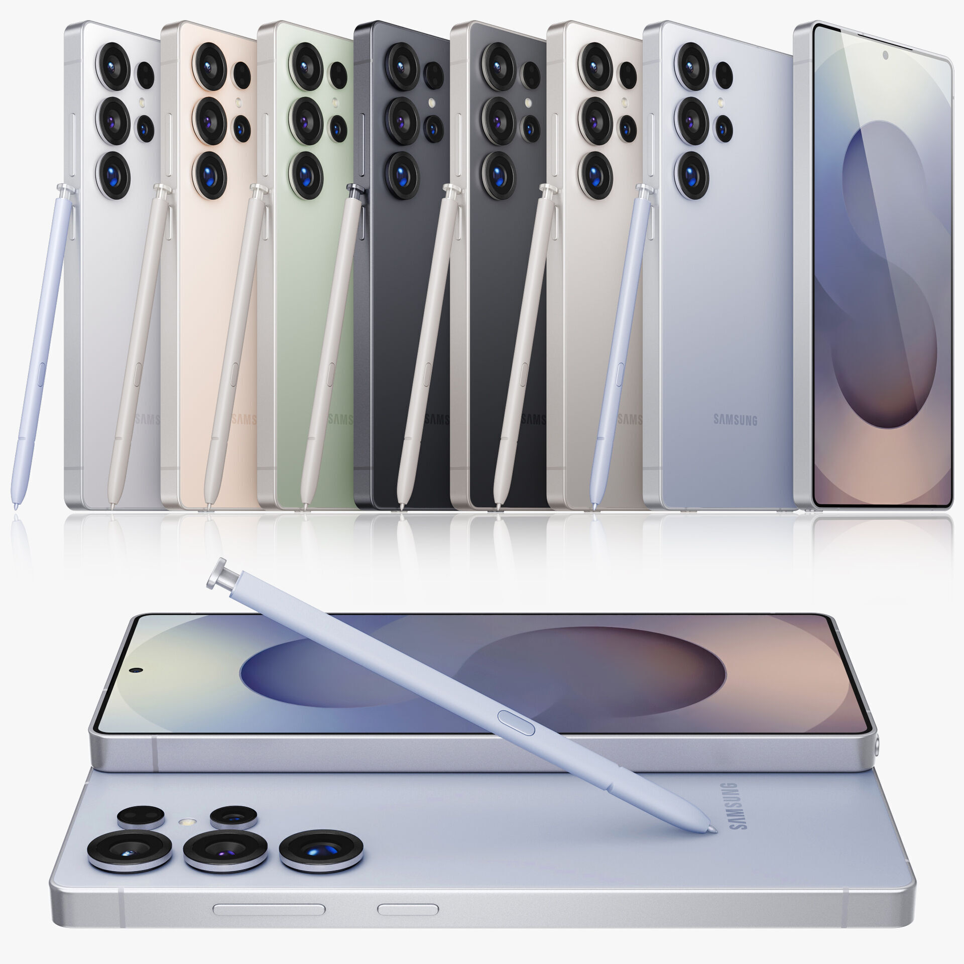 Samsung Galaxy S25 Ultra All colors 3D model_1