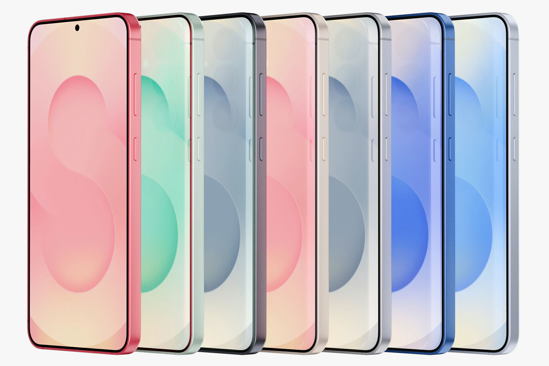 Samsung Galaxy S25 and S25 Plus and S25 Ultra All colors 3D model_32