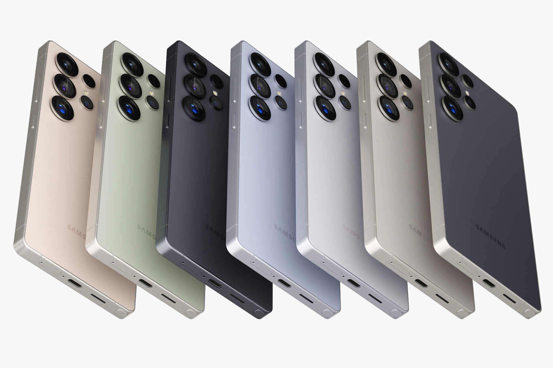 Samsung Galaxy S25 and S25 Plus and S25 Ultra All colors 3D model_11