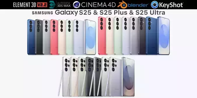 Samsung Galaxy S25 and S25 Plus and S25 Ultra All colors
