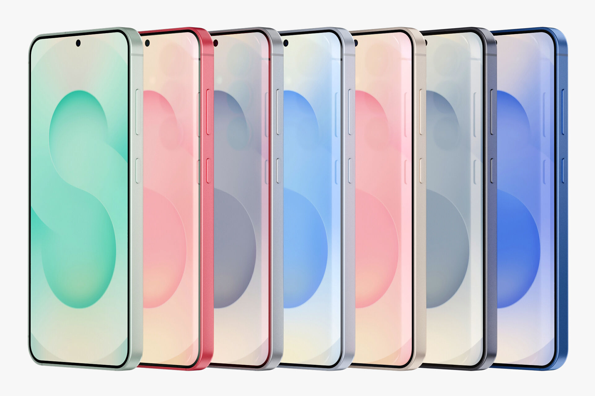 Samsung Galaxy S25 and S25 Plus and S25 Ultra All colors 3D model_52