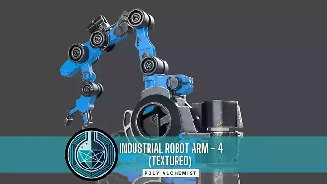 Industrial Robot Arm - 4- Textured 3D model