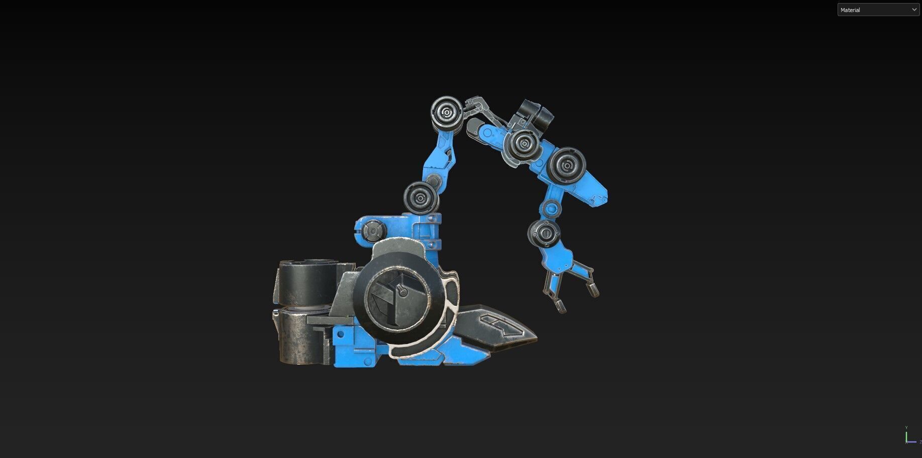 Industrial Robot Arm - 4- Textured 3D model_29
