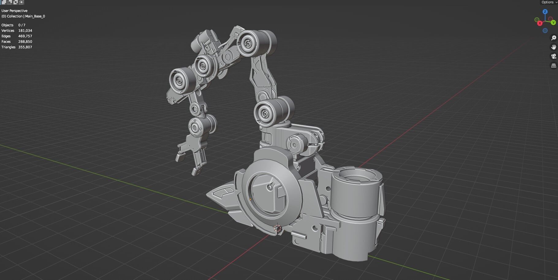 Industrial Robot Arm - 4- Textured 3D model_56