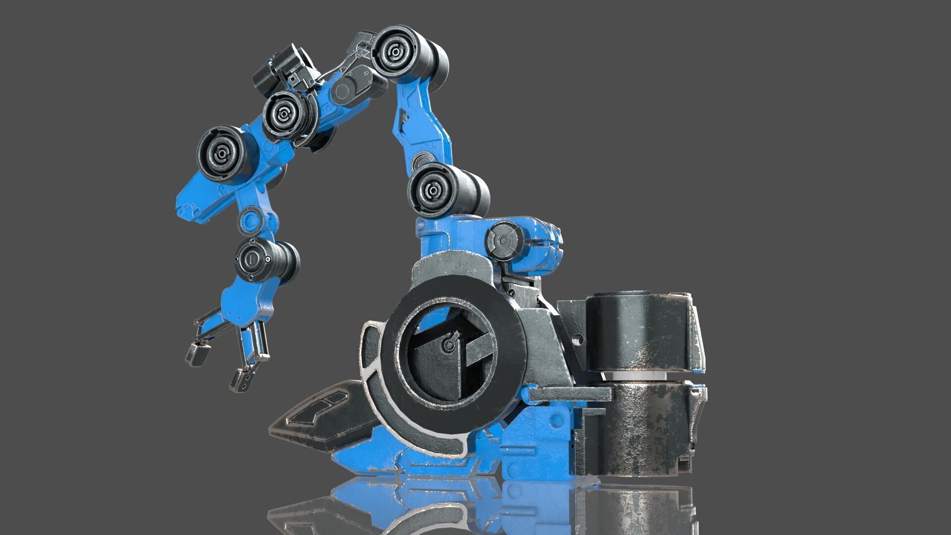 Industrial Robot Arm - 4- Textured 3D model_8