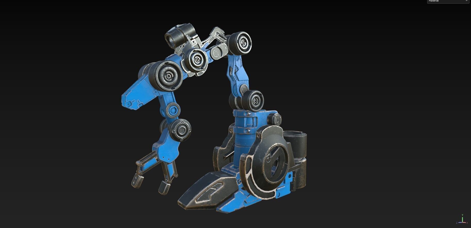 Industrial Robot Arm - 4- Textured 3D model_25