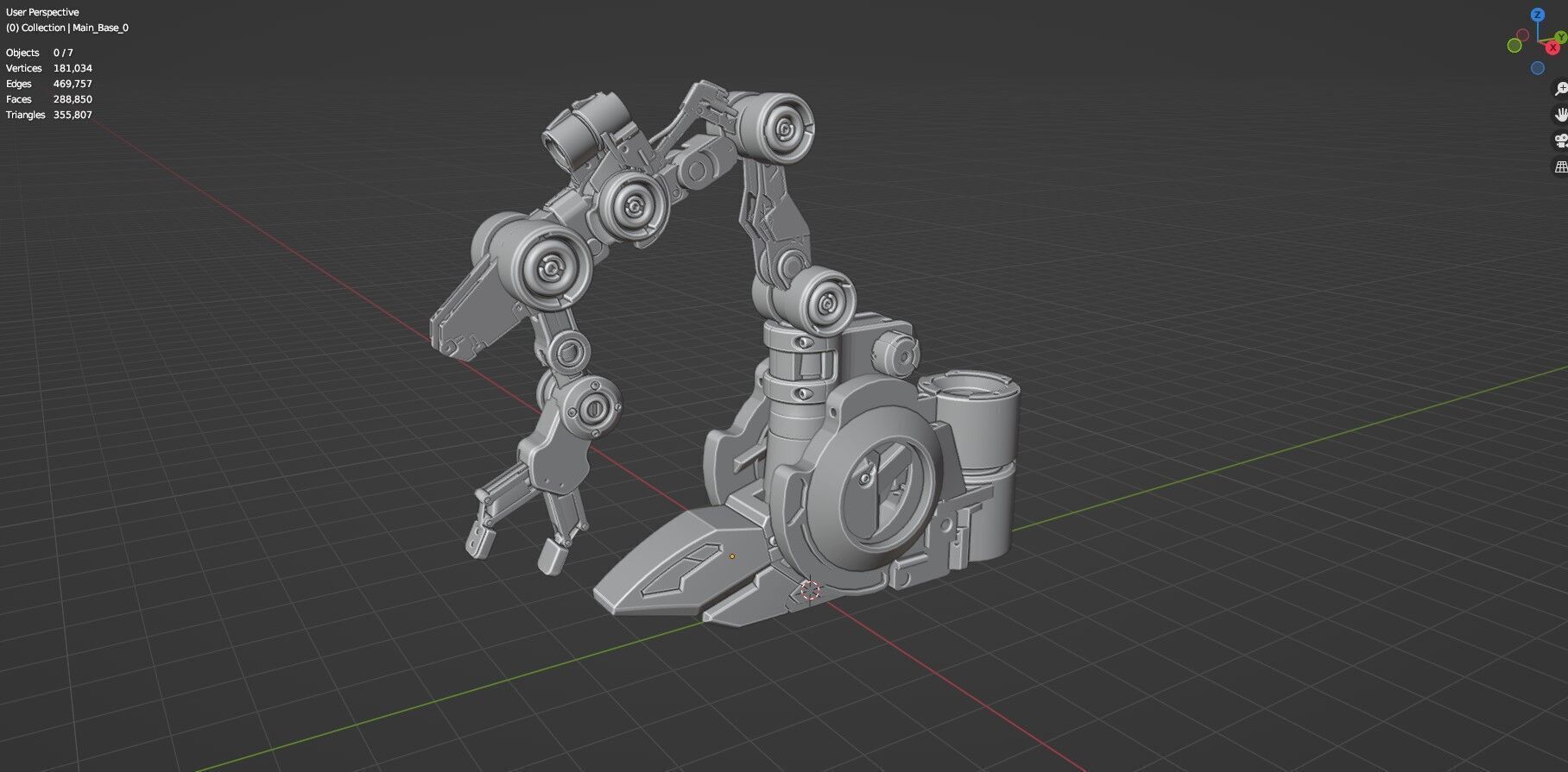 Industrial Robot Arm - 4- Textured 3D model_63
