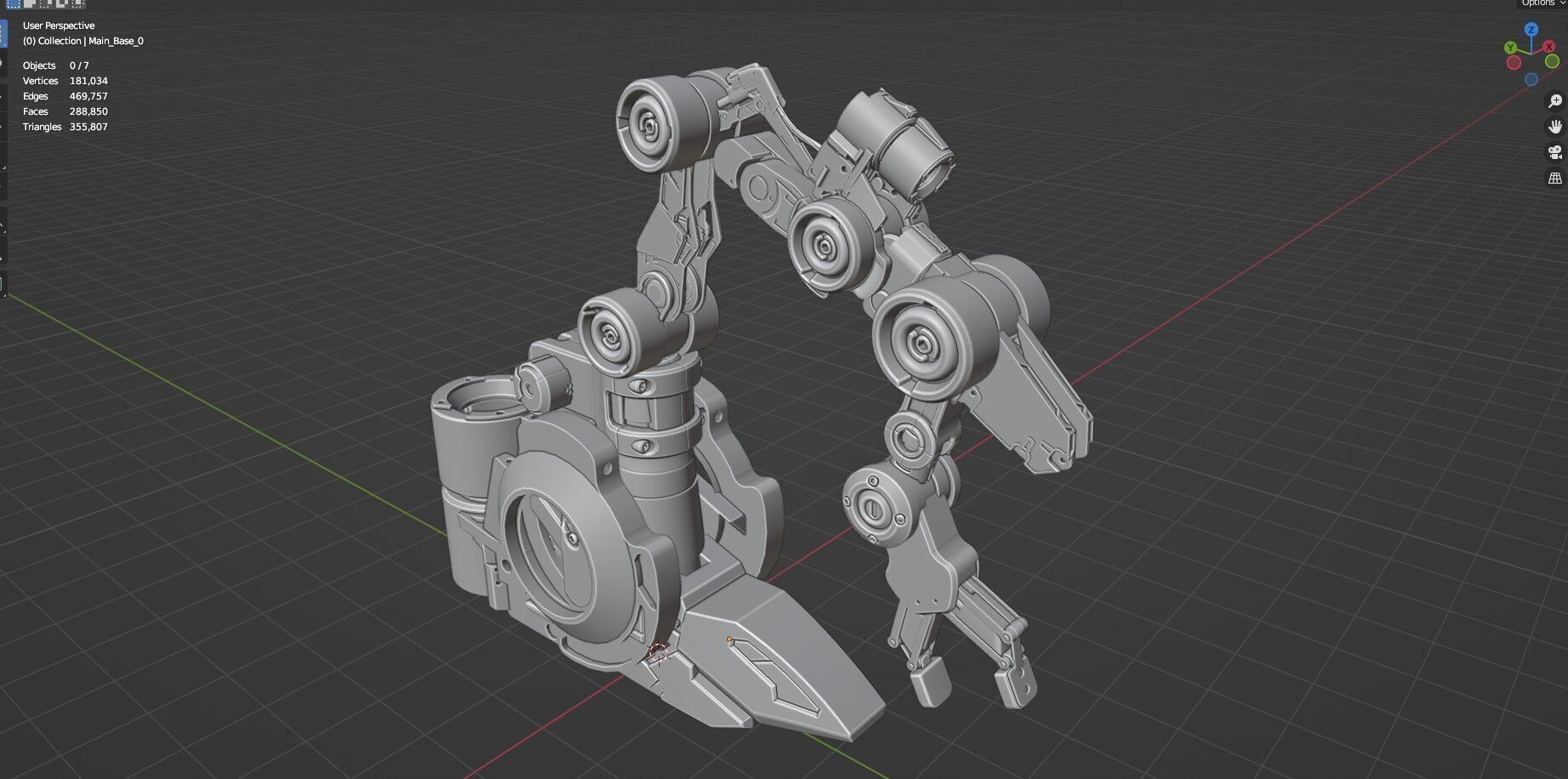 Industrial Robot Arm - 4- Textured 3D model_70