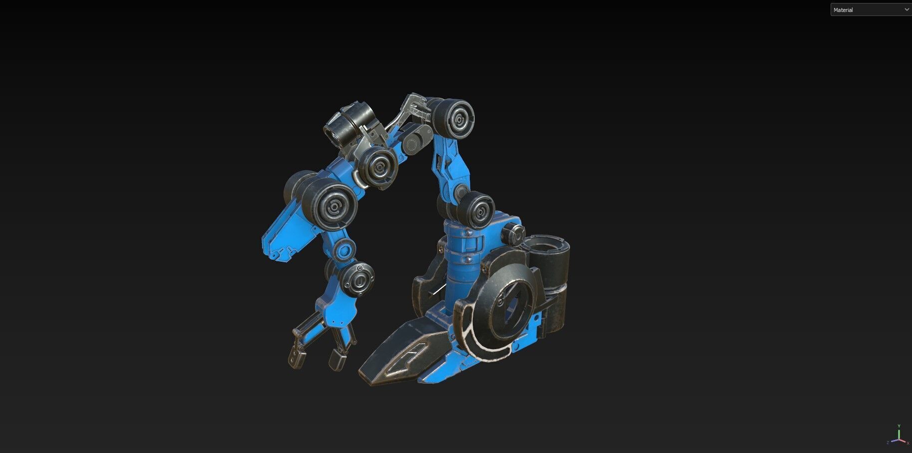 Industrial Robot Arm - 4- Textured 3D model_31