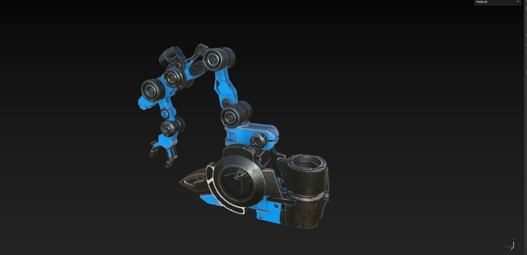 Industrial Robot Arm - 4- Textured 3D model_32
