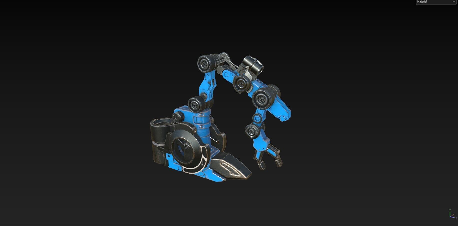 Industrial Robot Arm - 4- Textured 3D model_23
