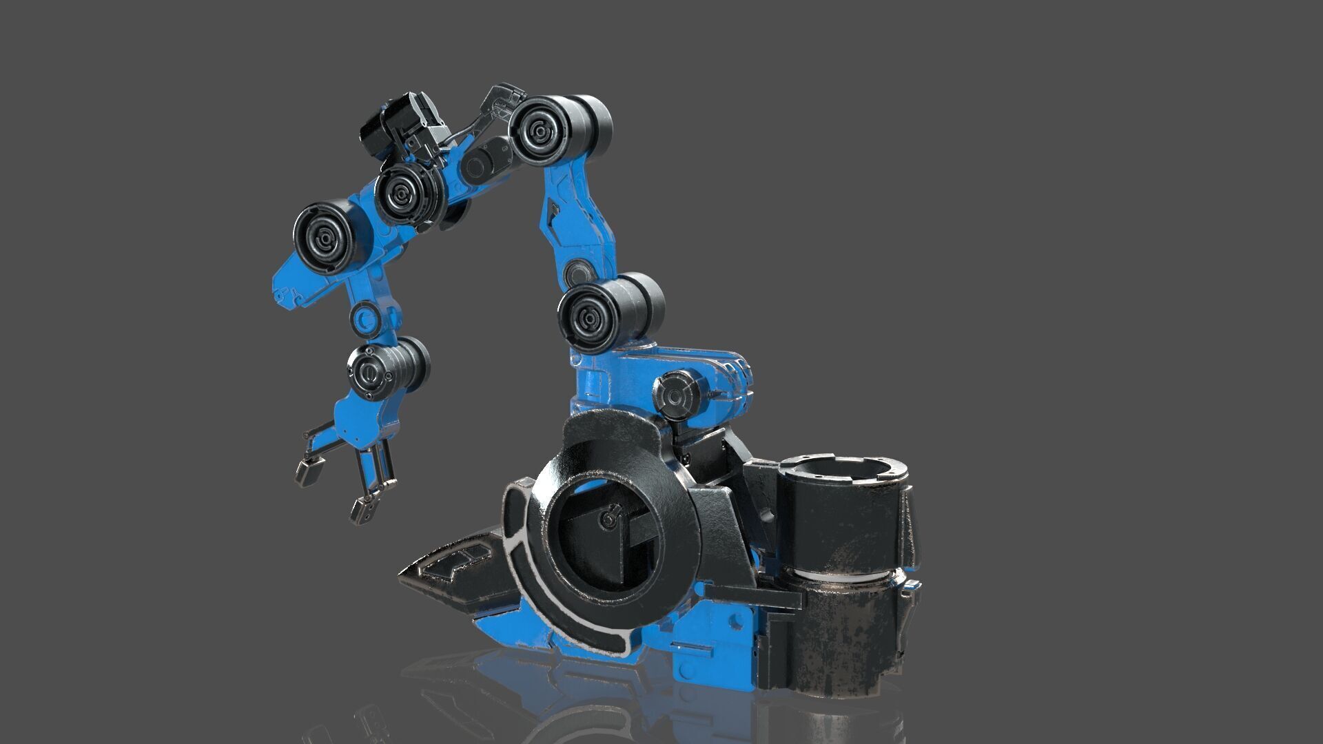 Industrial Robot Arm - 4- Textured 3D model_13