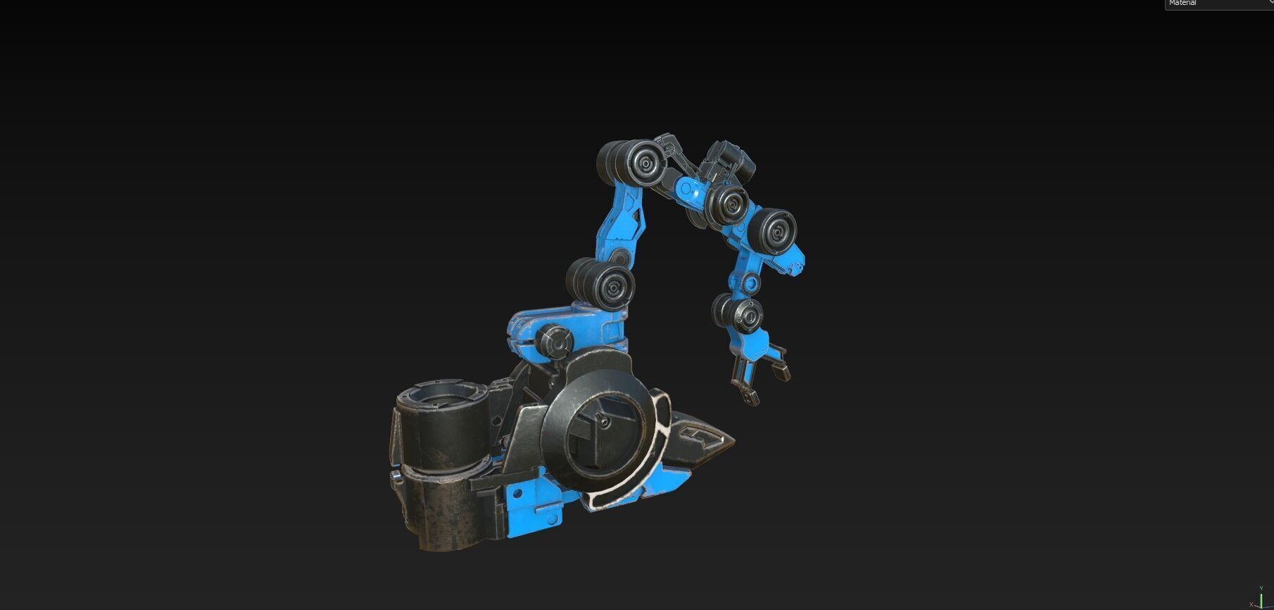 Industrial Robot Arm - 4- Textured 3D model_24