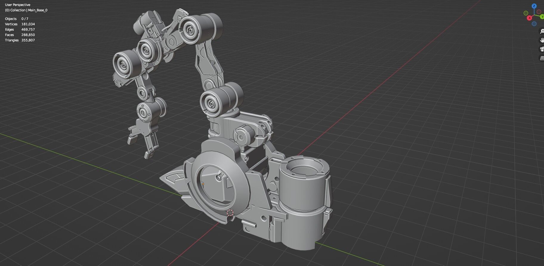 Industrial Robot Arm - 4- Textured 3D model_65