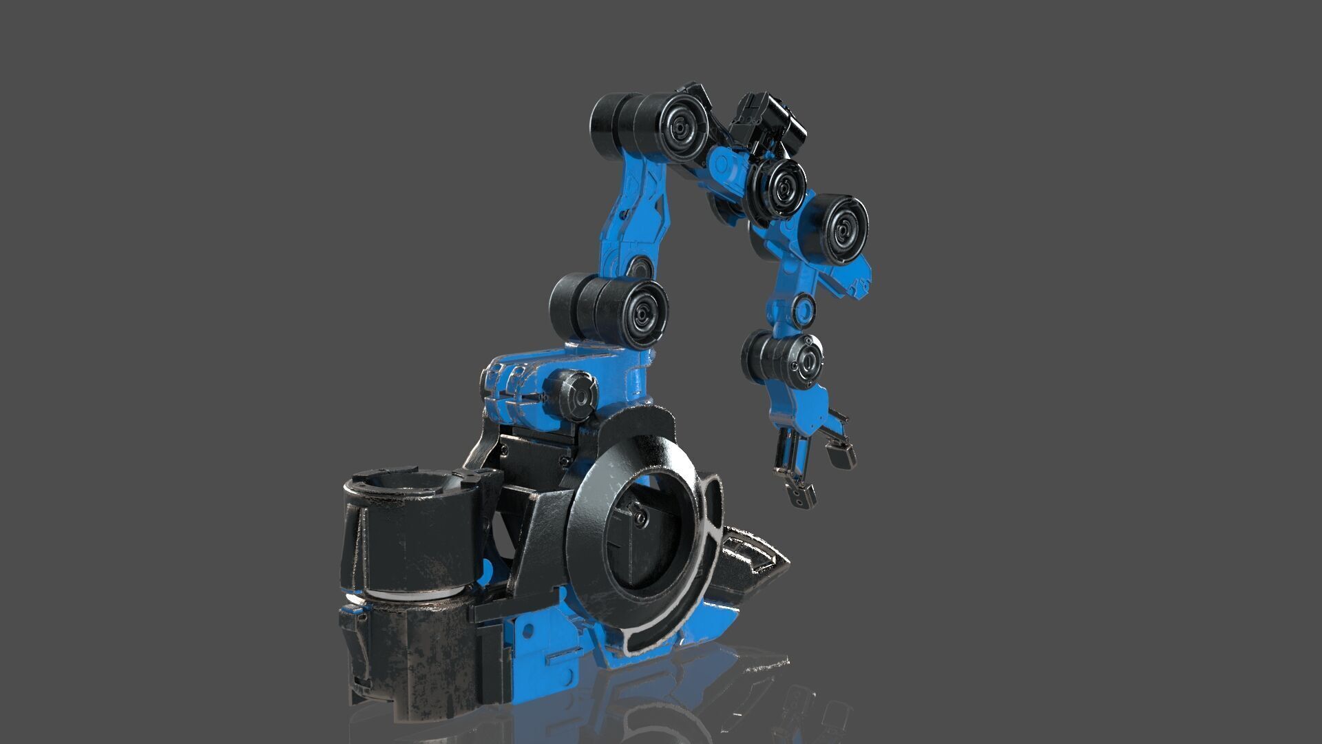 Industrial Robot Arm - 4- Textured 3D model_2