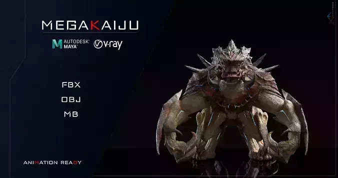 Megakaiju 3D Model - Maya Project