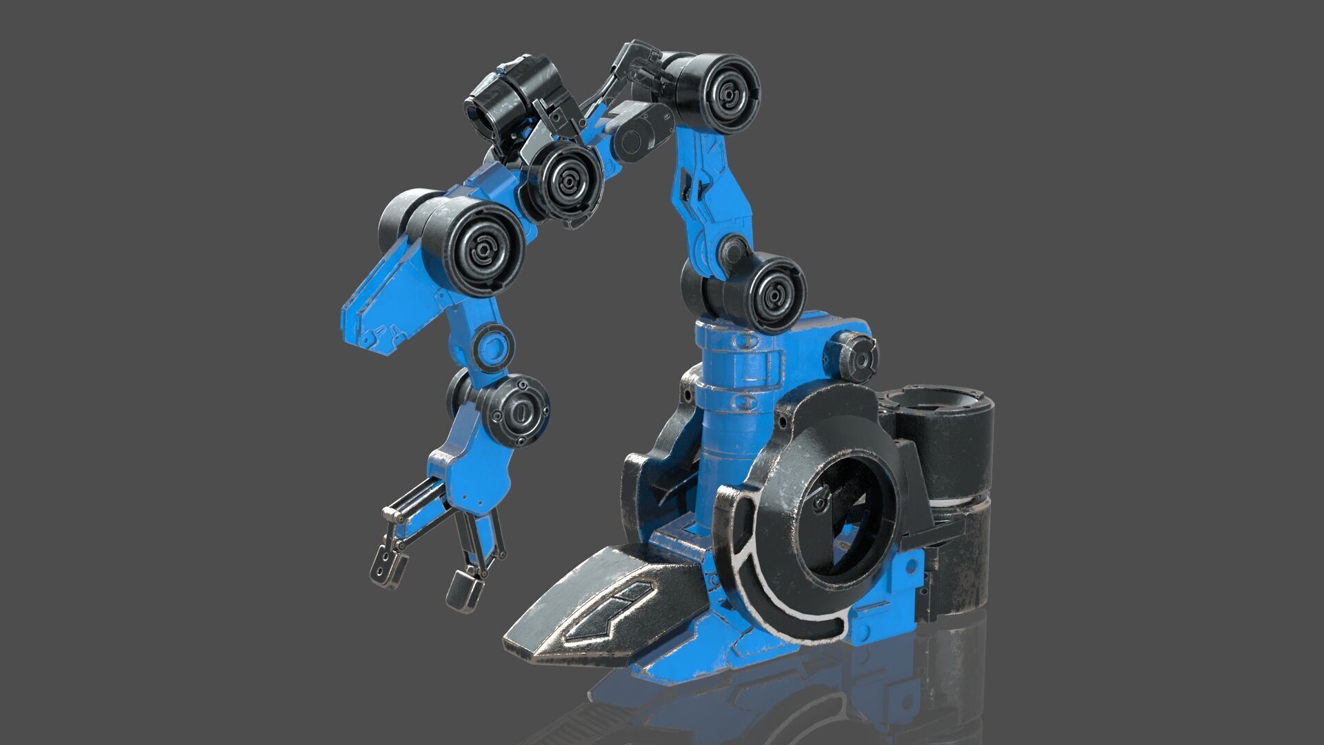 Industrial Robot Arms Pack Of 4  -Textured 3D model_9