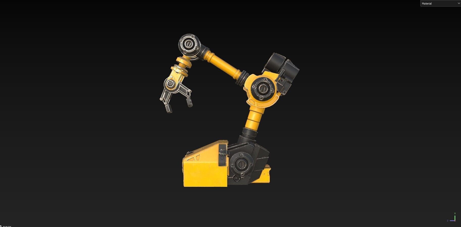 Industrial Robot Arms Pack Of 4  -Textured 3D model_54