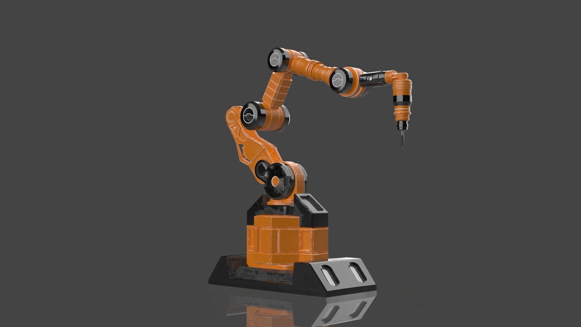 Industrial Robot Arms Pack Of 4  -Textured 3D model_8
