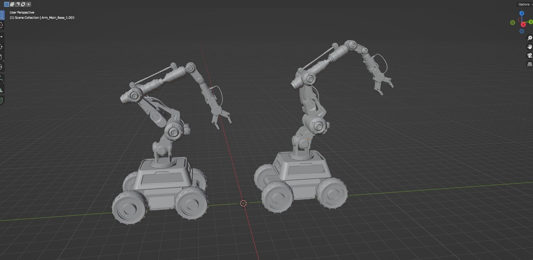Industrial Robot Arms Pack Of 4  -Textured 3D model_115