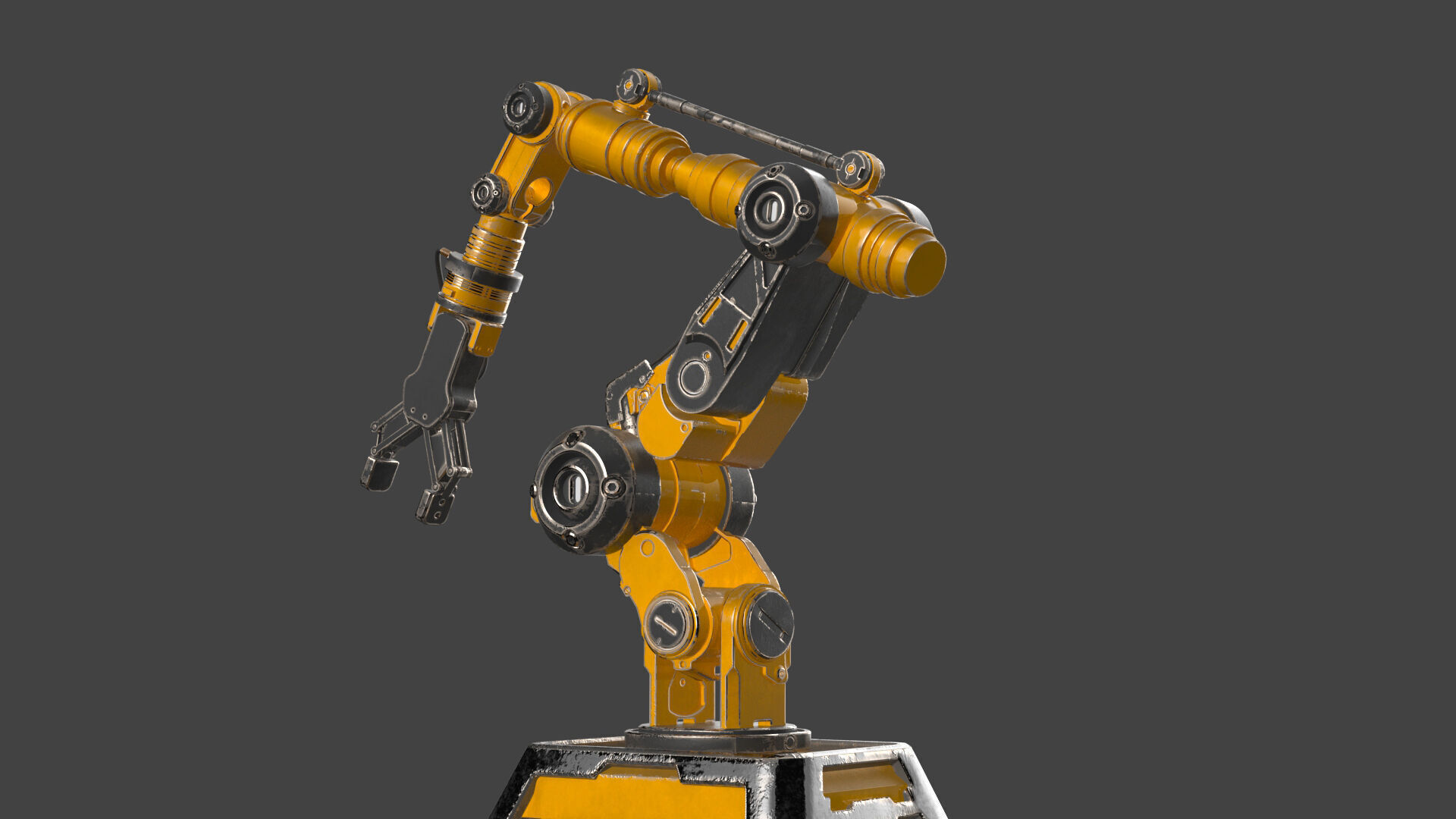 Industrial Robot Arms Pack Of 4  -Textured 3D model_23