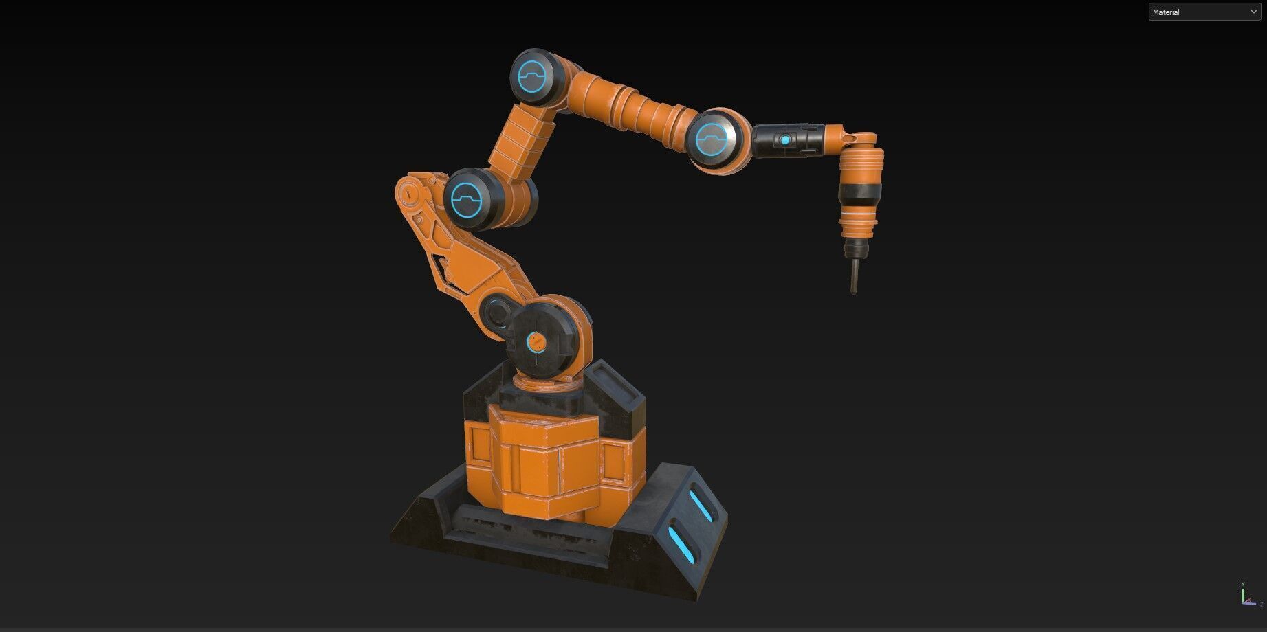 Industrial Robot Arms Pack Of 4  -Textured 3D model_50