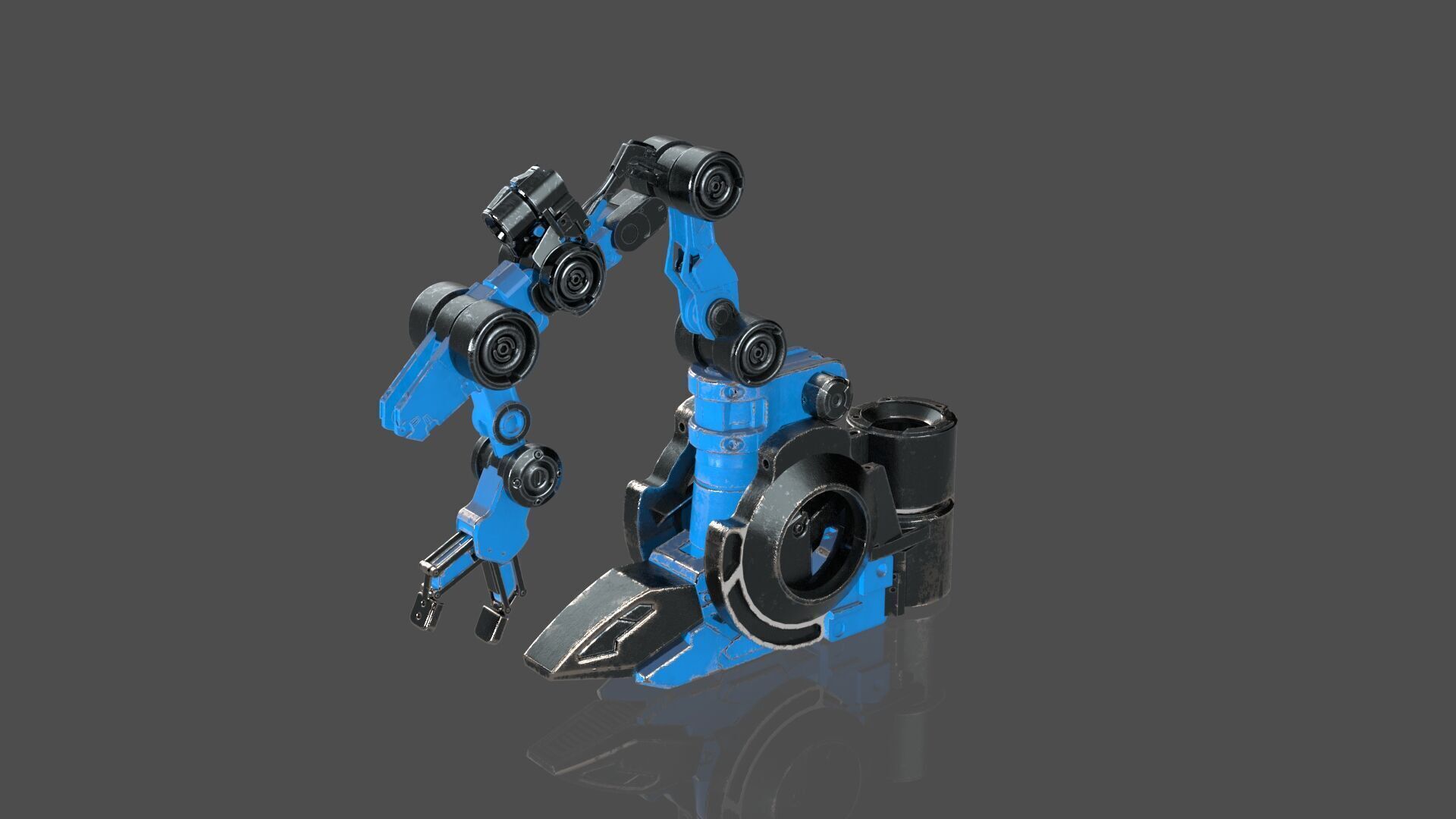 Industrial Robot Arms Pack Of 4  -Textured 3D model_3