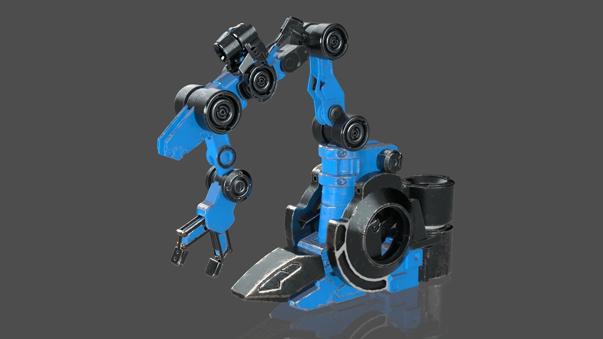 Industrial Robot Arms Pack Of 4  -Textured 3D model_7