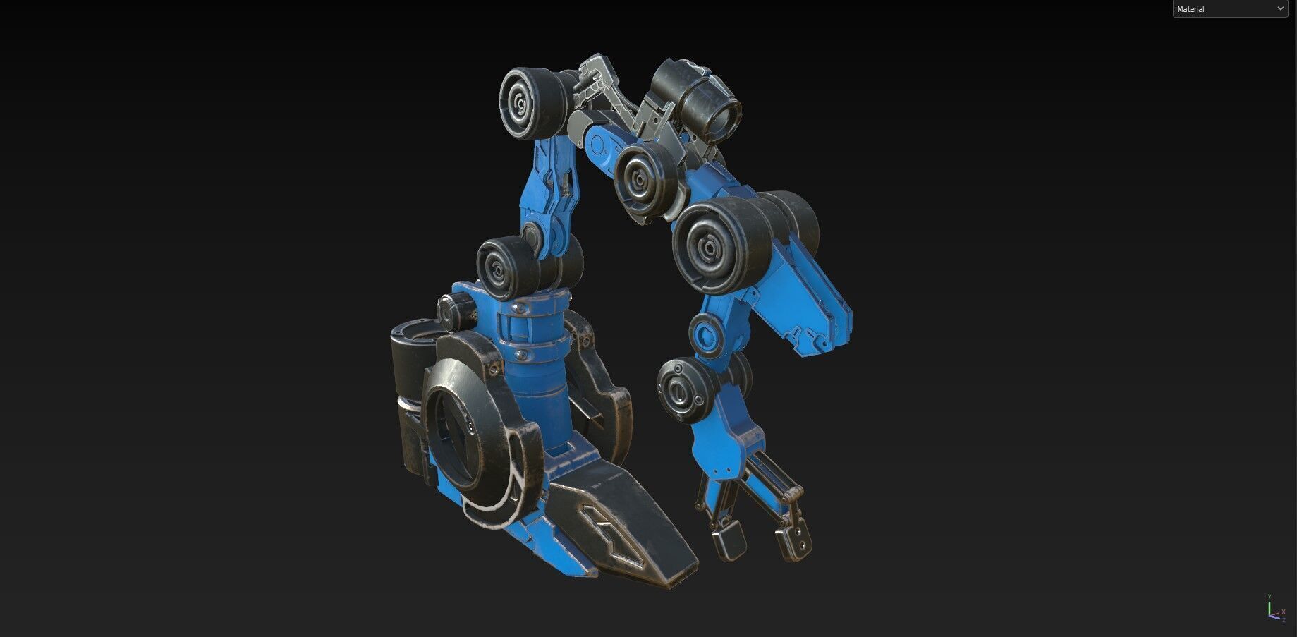 Industrial Robot Arms Pack Of 4  -Textured 3D model_42