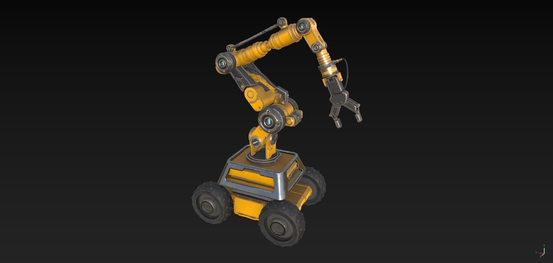 Industrial Robot Arms Pack Of 4  -Textured 3D model_49