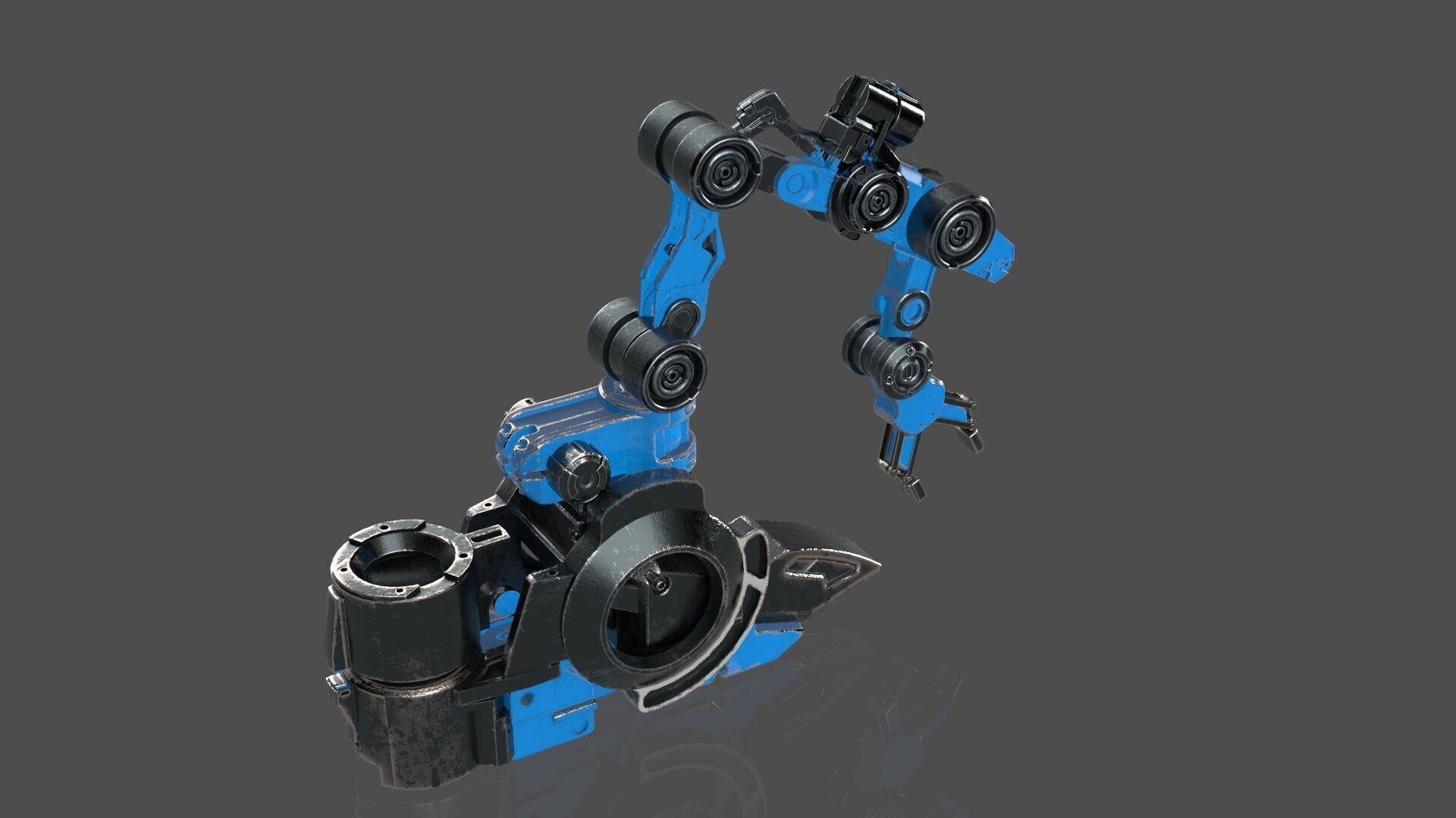 Industrial Robot Arms Pack Of 4  -Textured 3D model_1