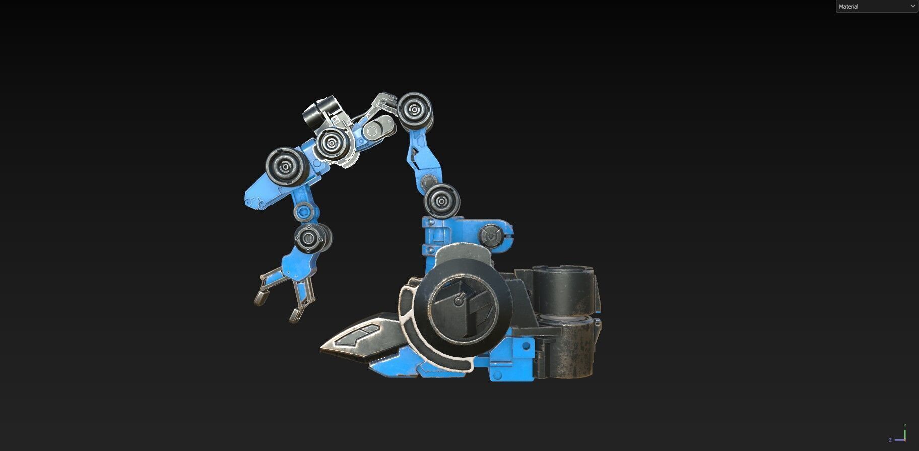 Industrial Robot Arms Pack Of 4  -Textured 3D model_43