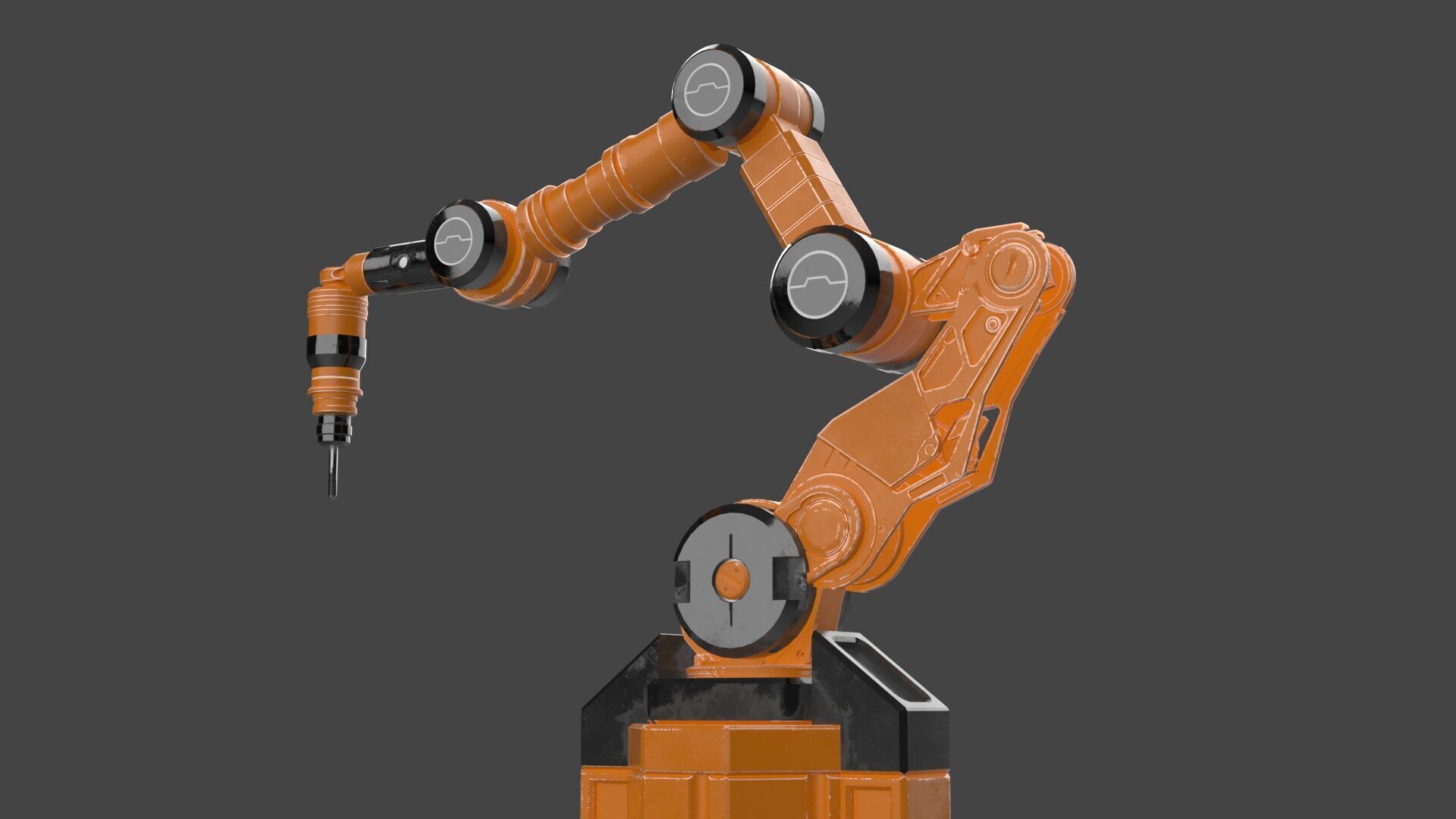 Industrial Robot Arms Pack Of 4  -Textured 3D model_6