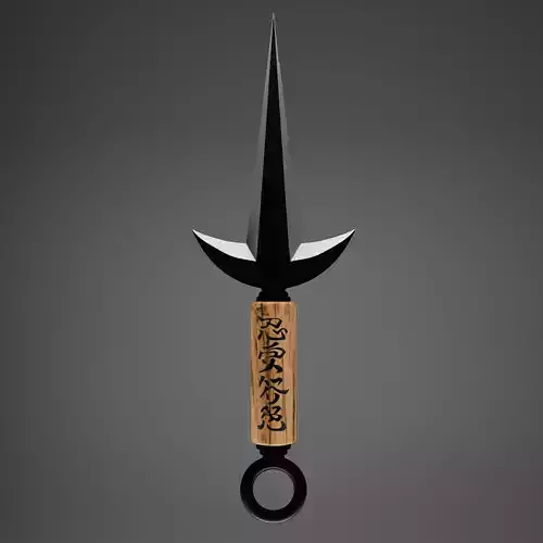 Minatos Kunai 3D Model Free low-poly 3D model