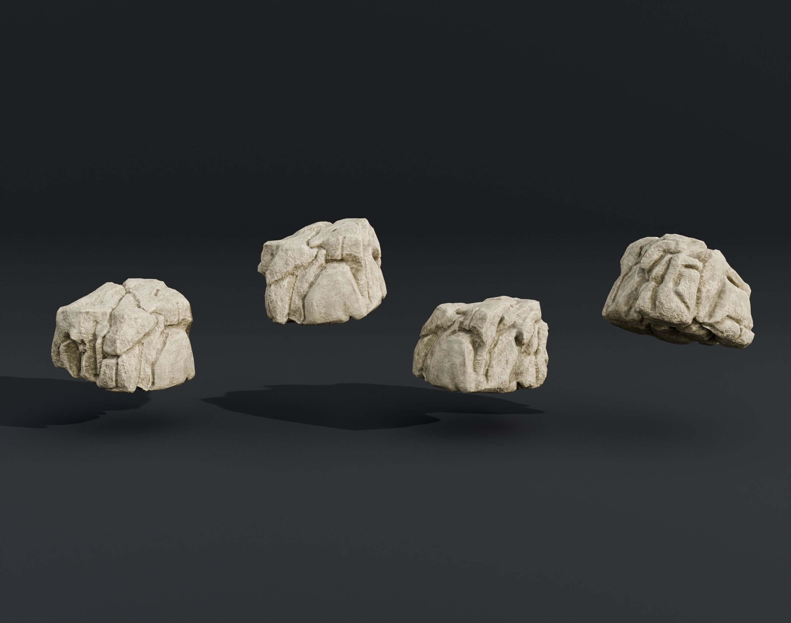 Soft Rock High Quality Game Ready AAA Low-poly 3D model_1