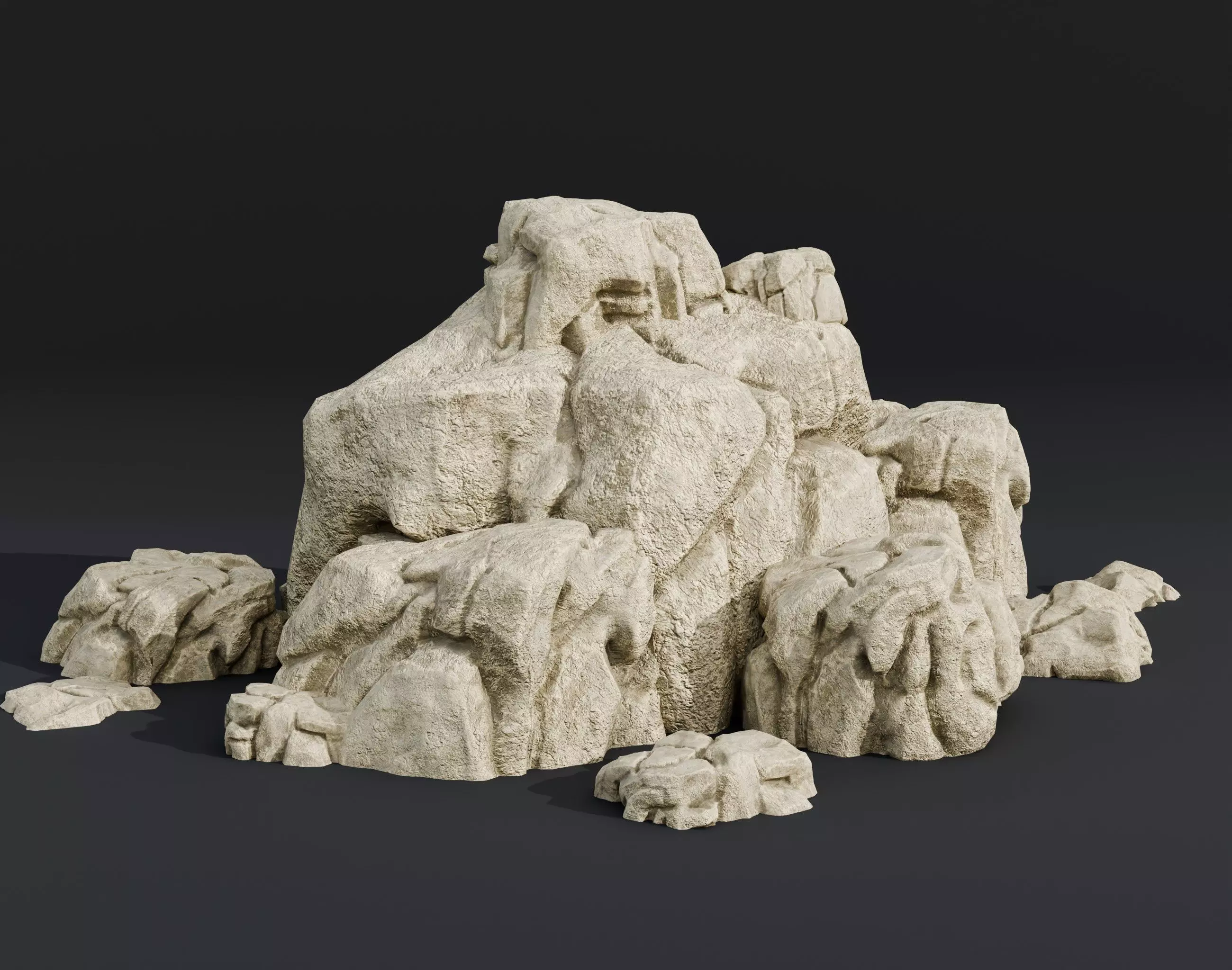 Soft Rock High Quality Game Ready AAA Low-poly 3D model_0