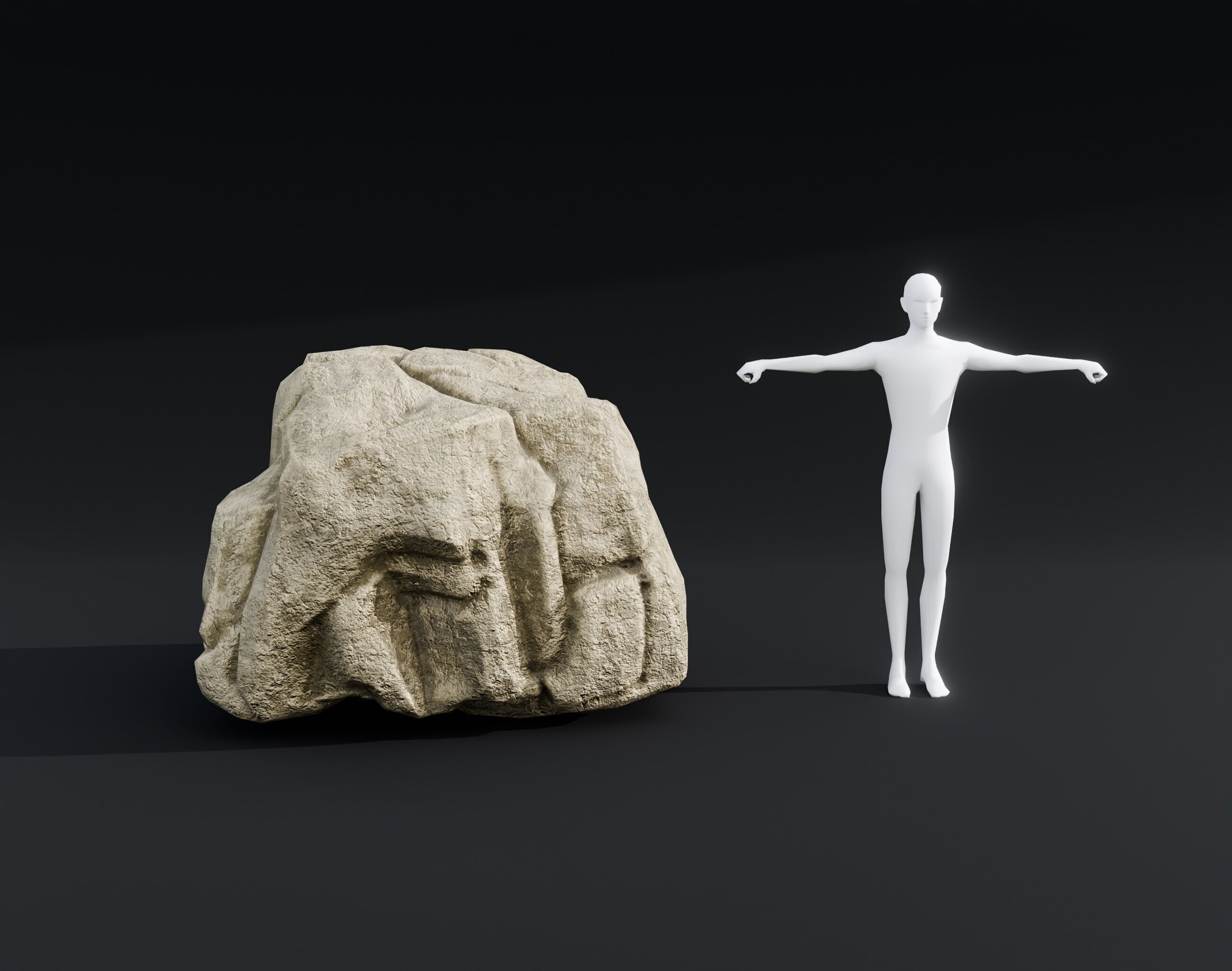 Soft Rock High Quality Game Ready AAA Low-poly 3D model_6