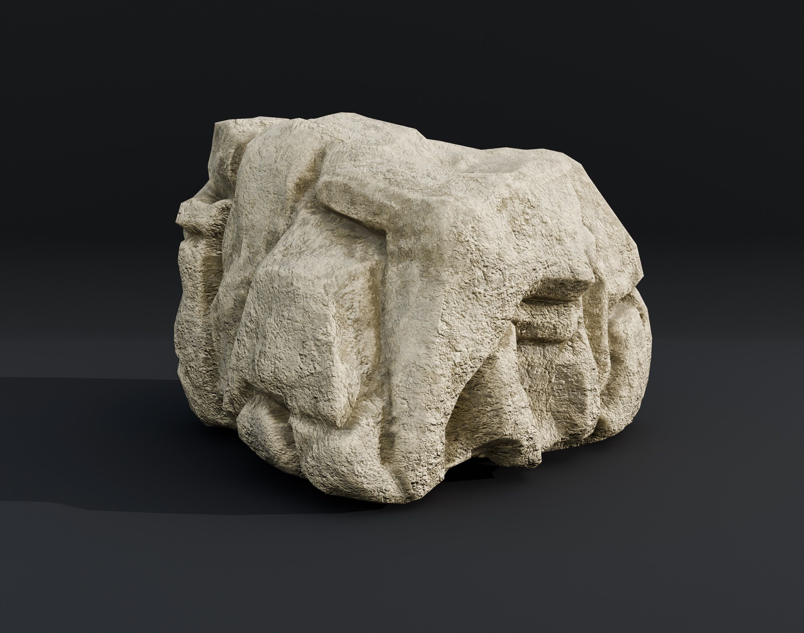 Soft Rock High Quality Game Ready AAA Low-poly 3D model_2