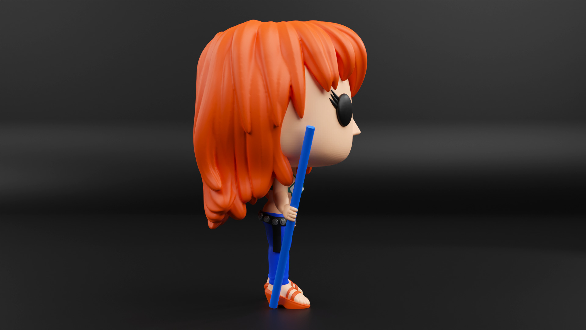 Nami funko pop from the anime one piece 3D print model_6
