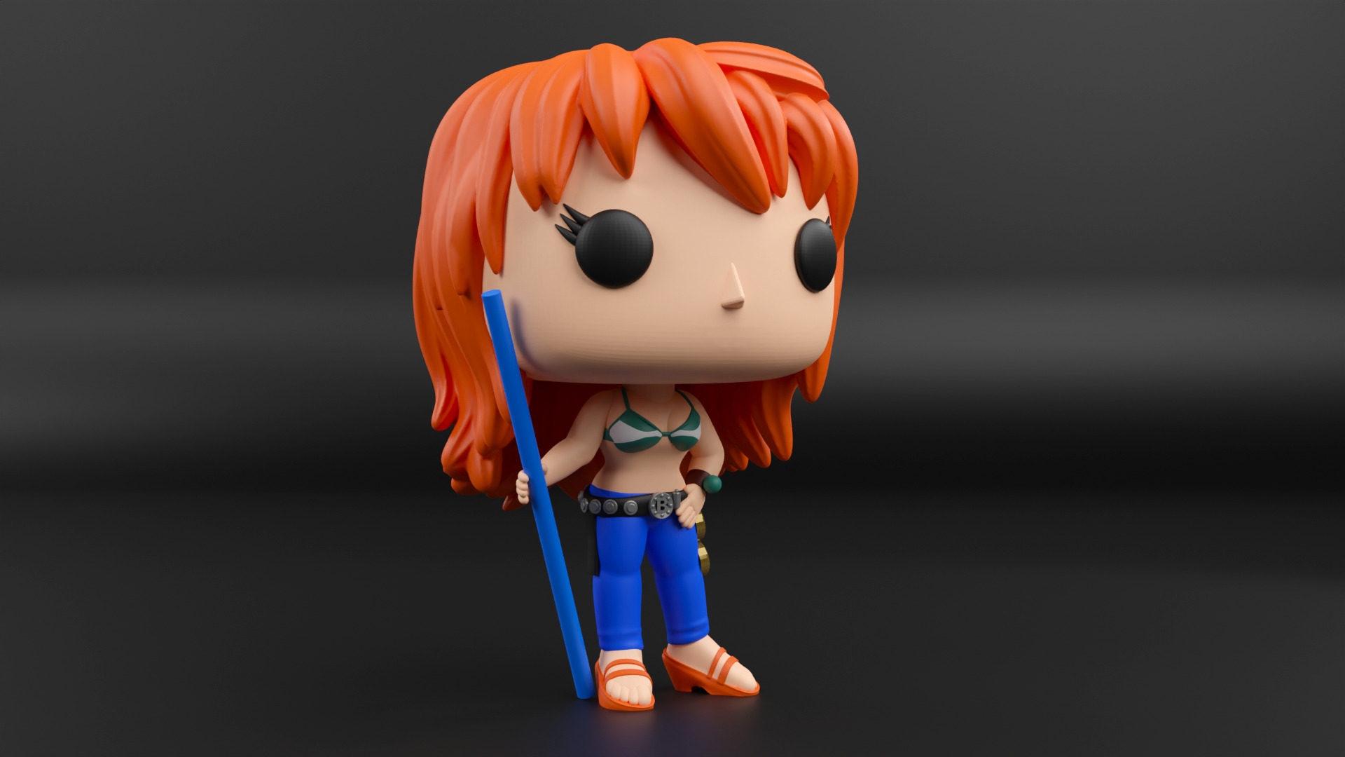 Nami funko pop from the anime one piece 3D print model_4