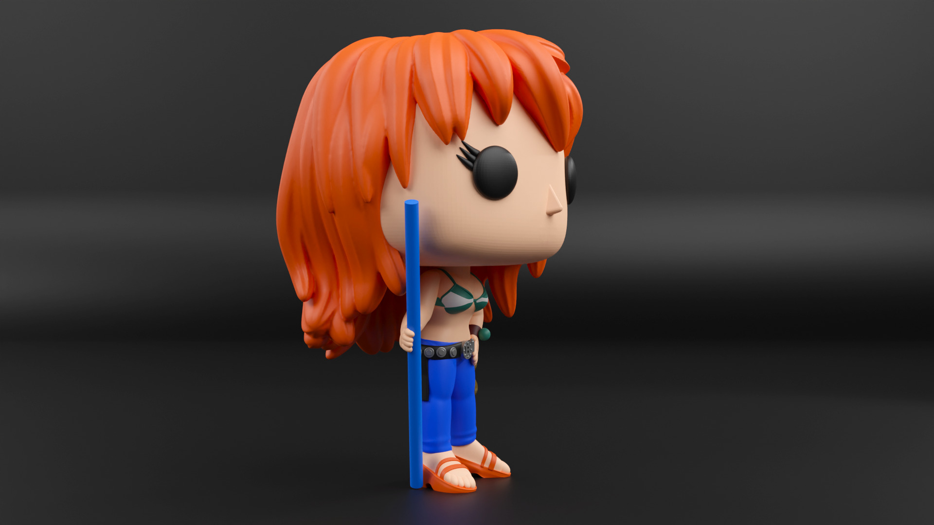 Nami funko pop from the anime one piece 3D print model_5